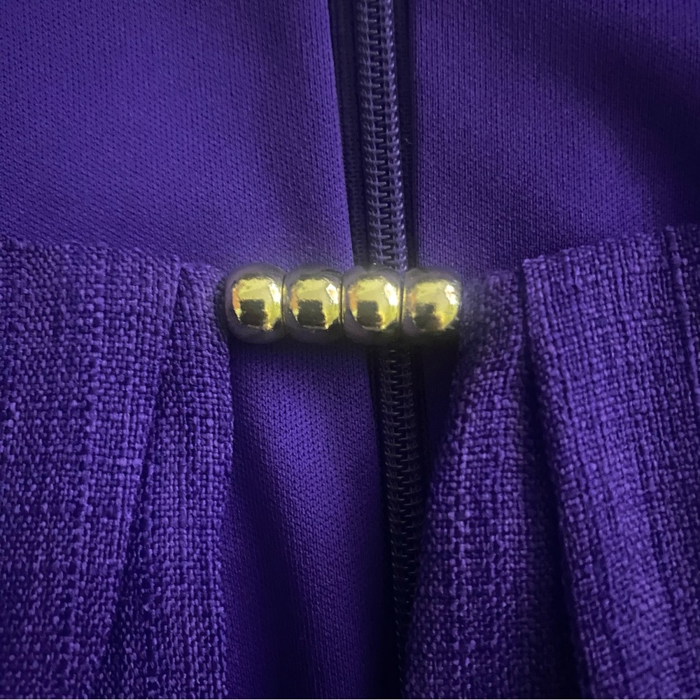 Ellen Tracy Rich Purple Midi Dress GUC 12 - Picture 5 of 7